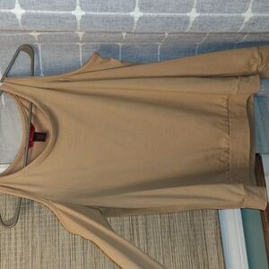 Tan off shoulder top